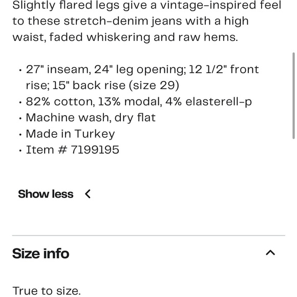 7 For All Mankind Classic Blue Denim (Iris Blue) - Picture 4 of 5